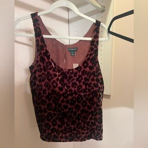 J Crew Velvet Cheetah Tank
